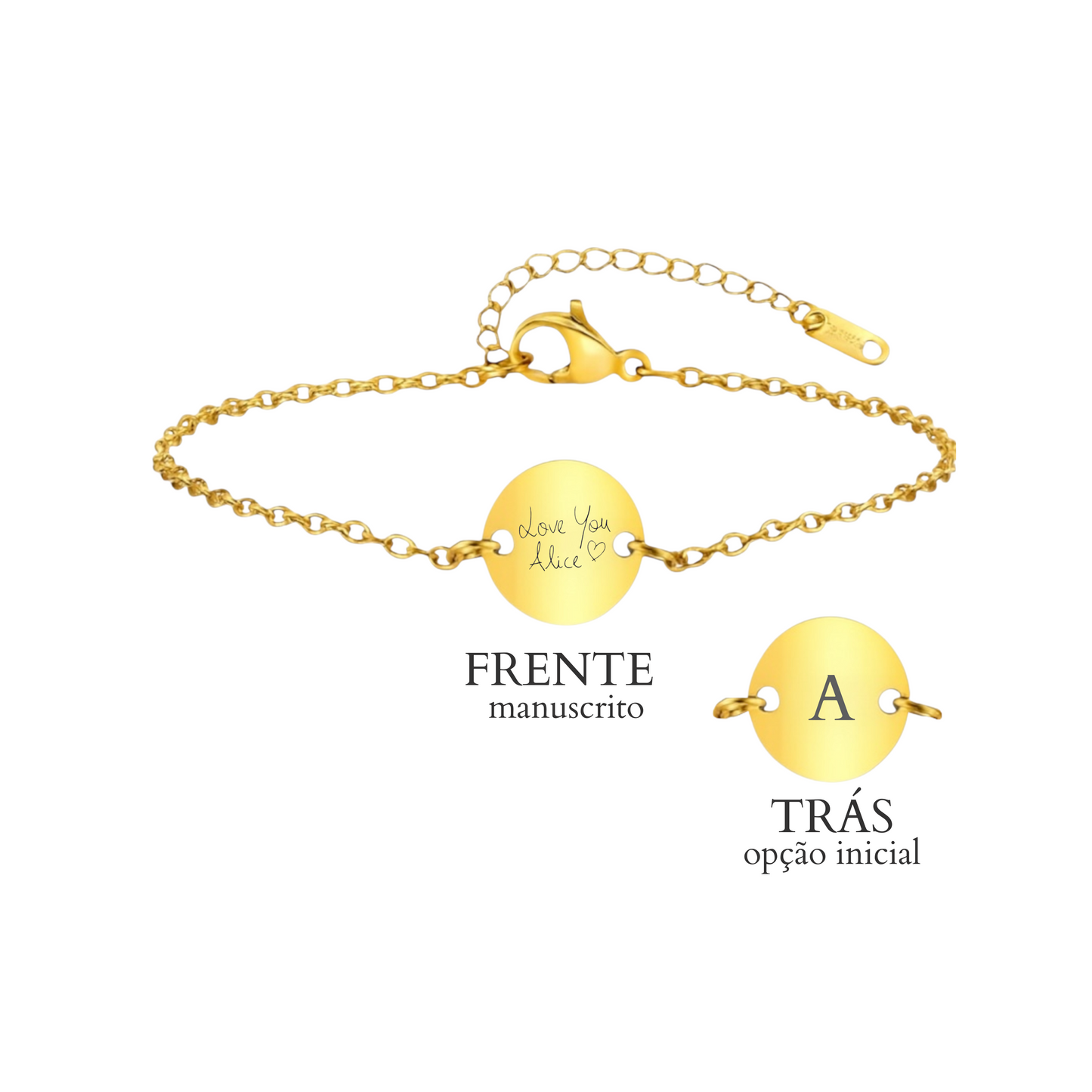 Pulseira Medalha Mini Personalizável