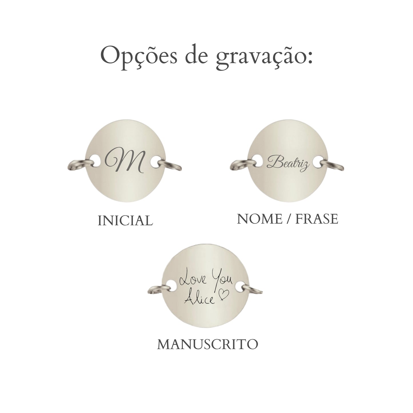 Pulseira Medalha Mini Personalizável