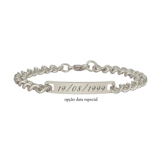 Pulseira Retangular Grossa Personalizável