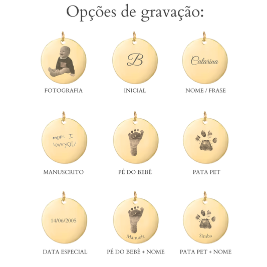 Colar Medalha Personalizável