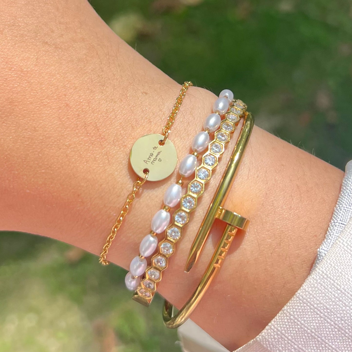 Pulseira Medalha Mini Personalizável