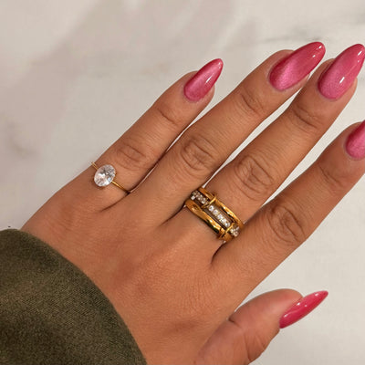 Anel Oval Cut