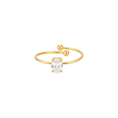 Anel Oval Cut