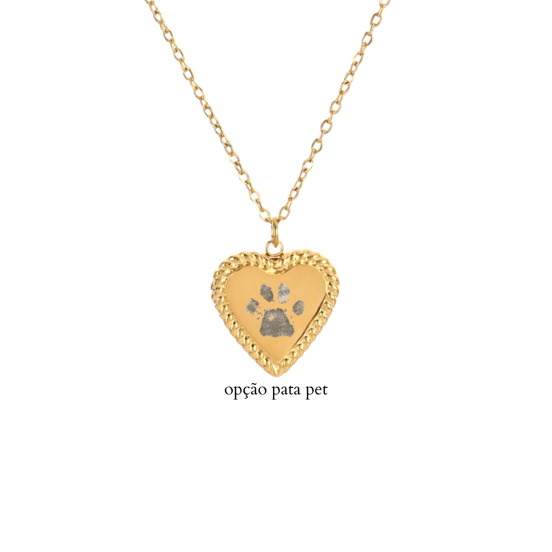 Colar Medalha Coração Personalizável