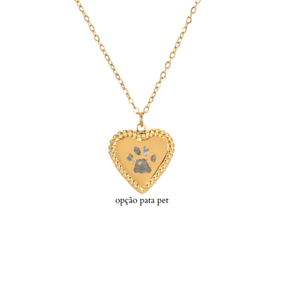 Colar Medalha Coração Personalizável