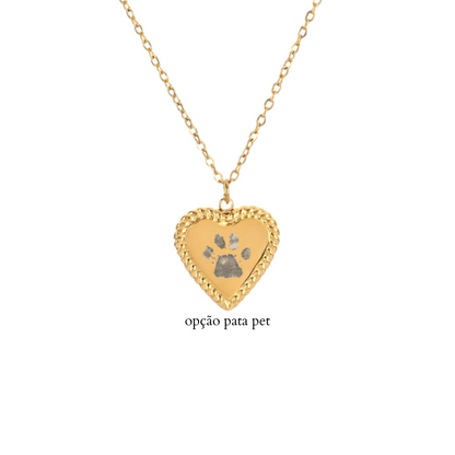 Colar Medalha Coração Personalizável