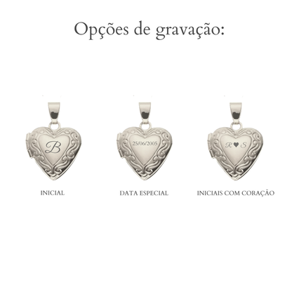 Relicário Coração Personalizável
