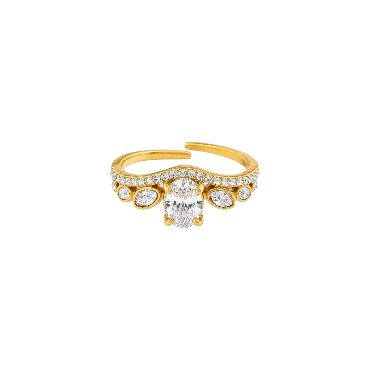 Anel Oval Crown