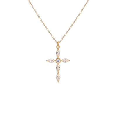 Colar Marquise Cross