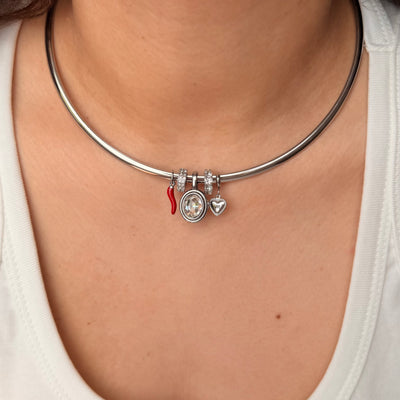 Charm Stone Silver