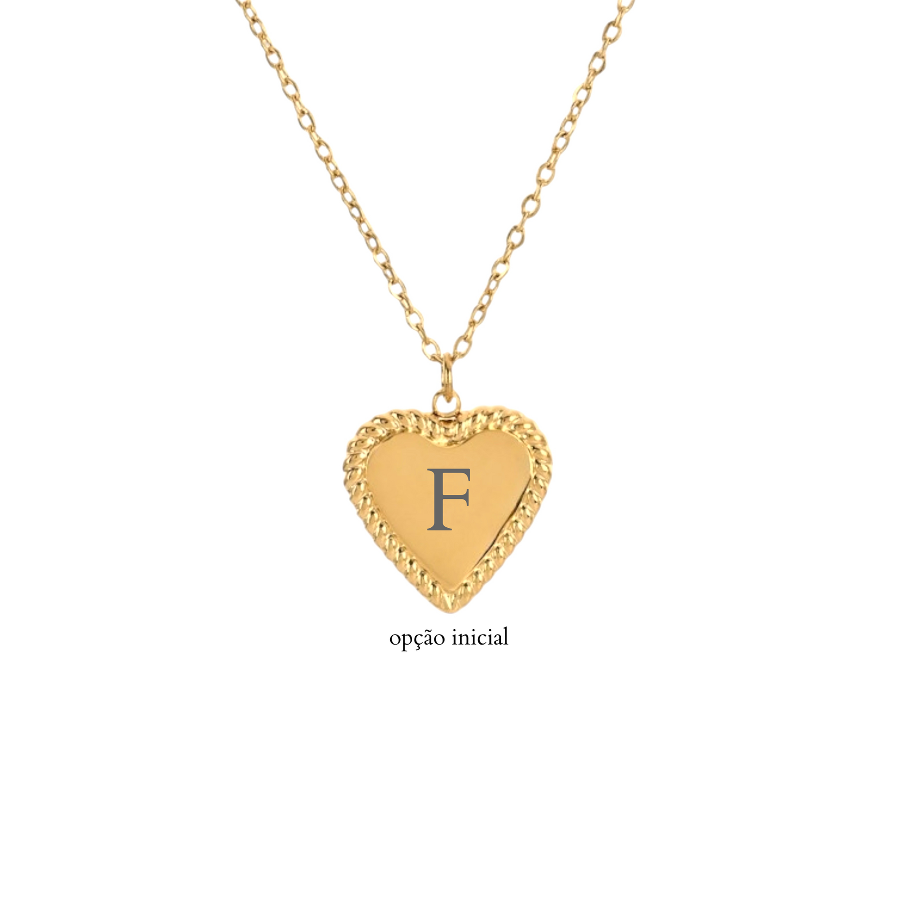 Colar Medalha Coração Personalizável