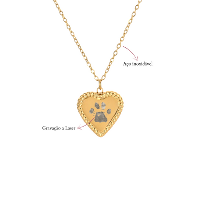 Colar Medalha Coração Personalizável