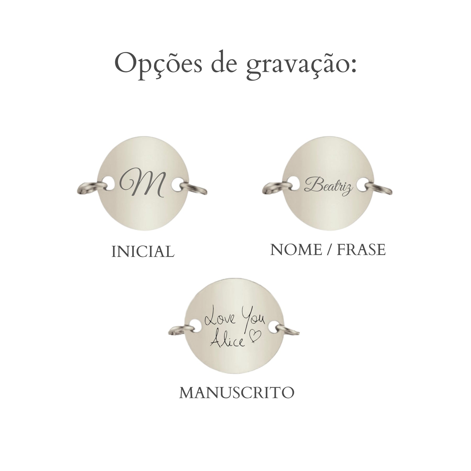 Pulseira Medalha Mini Personalizável