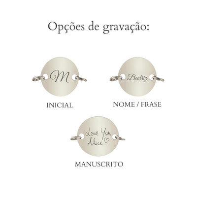 Pulseira Medalha Mini Personalizável