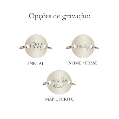 Pulseira Medalha Mini Personalizável