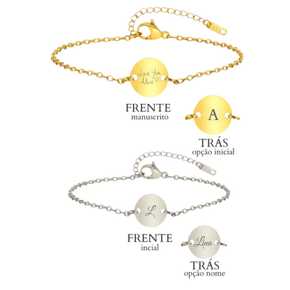 Pulseira Medalha Mini Personalizável