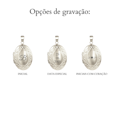 Relicário Oval Personalizável