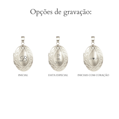 Relicário Oval Personalizável