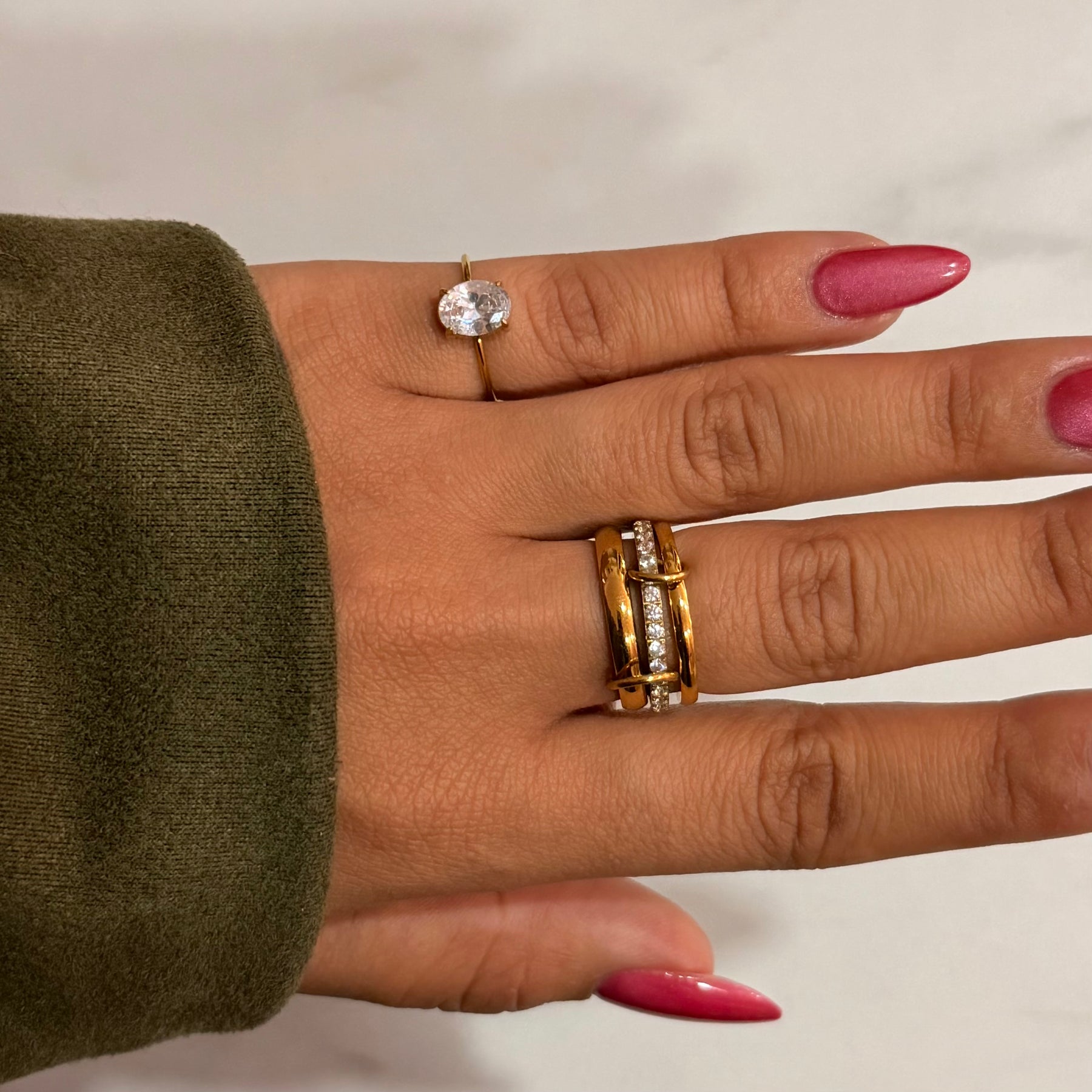 Anel Oval Cut