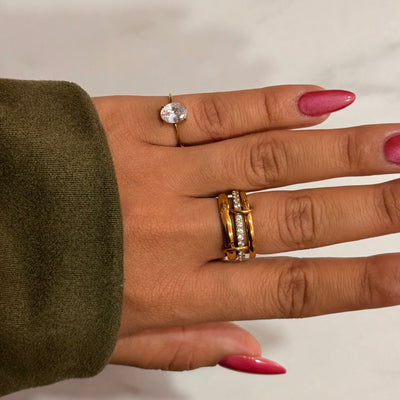Anel Oval Cut