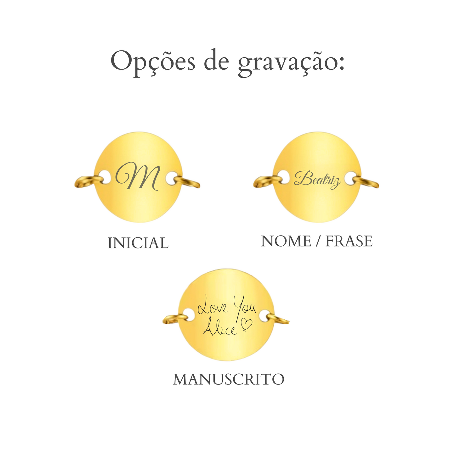 Pulseira Medalha Mini Personalizável