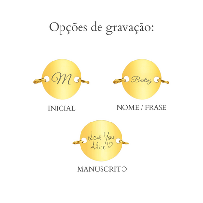 Pulseira Medalha Mini Personalizável