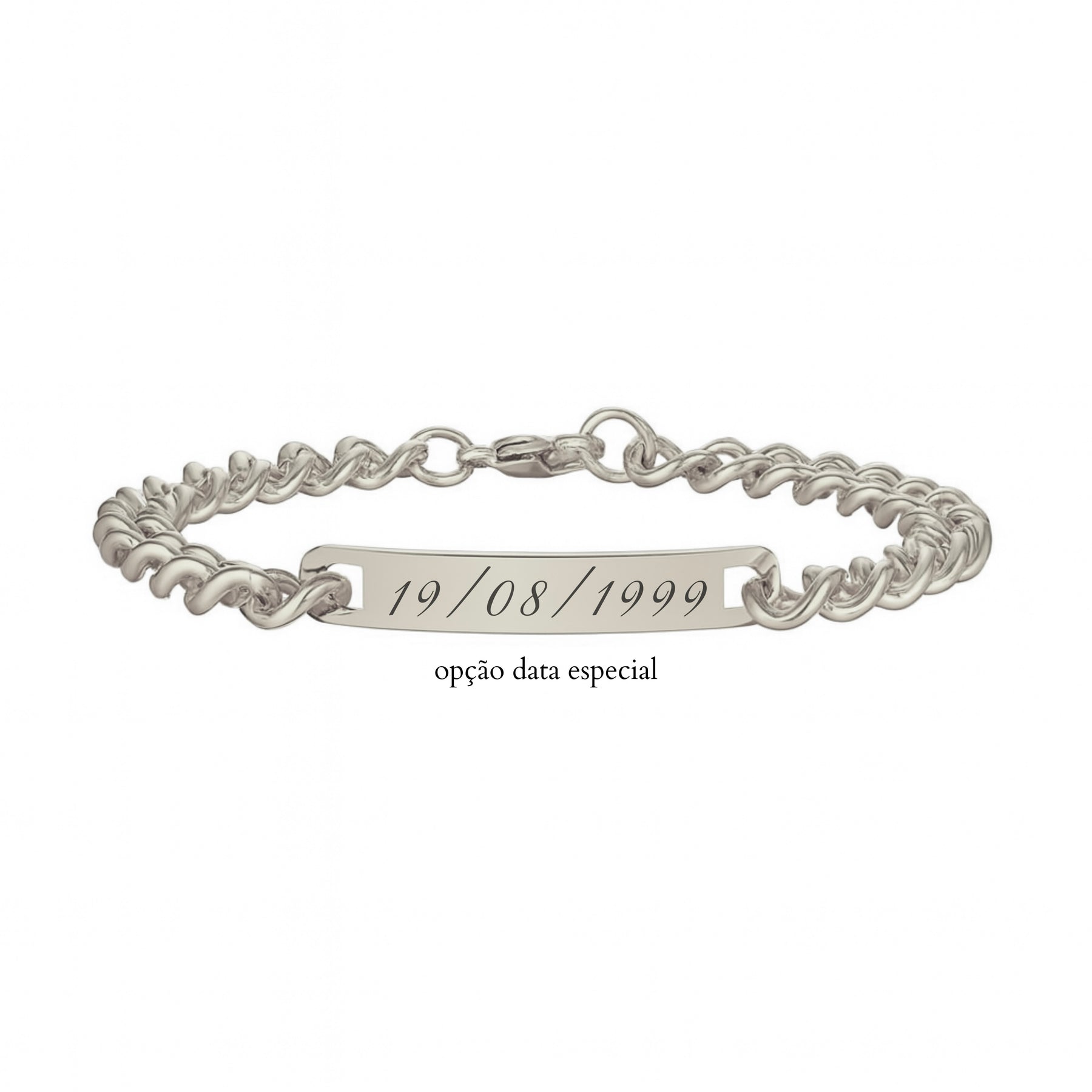 Pulseira Retangular Grossa Personalizável
