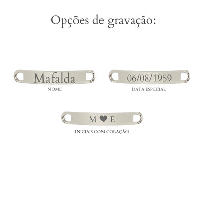 Pulseira Retangular Grossa Personalizável