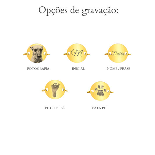 Pulseira Medalha Personalizável