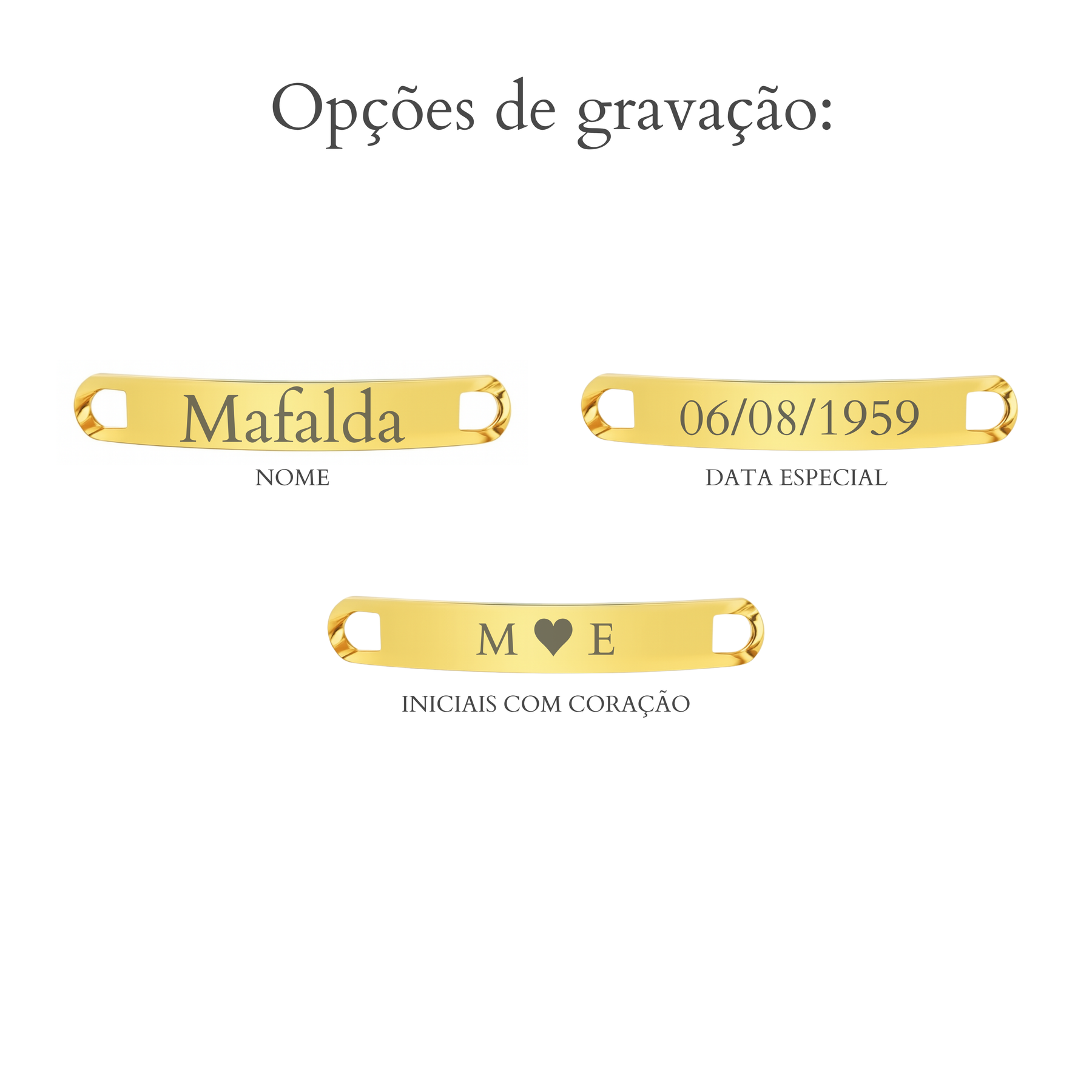 Pulseira Retangular Grossa Personalizável