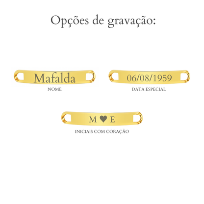 Pulseira Retangular Grossa Personalizável