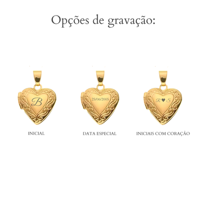Relicário Coração Personalizável