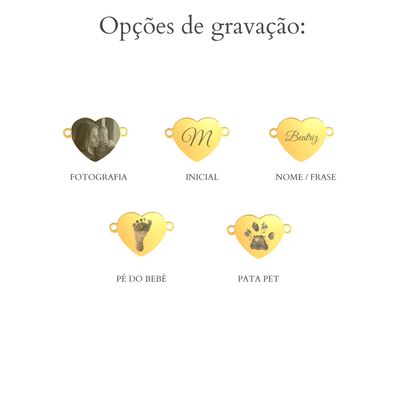 Pulseira Coração Personalizável