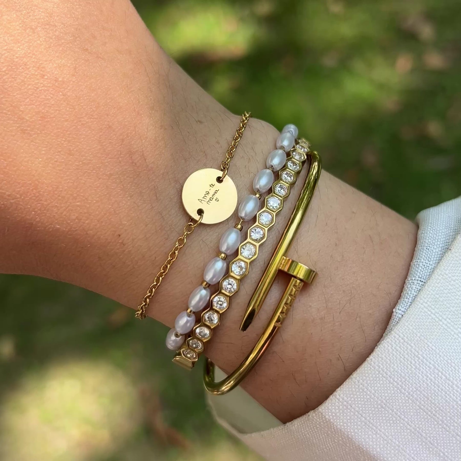 Pulseira Medalha Mini Personalizável